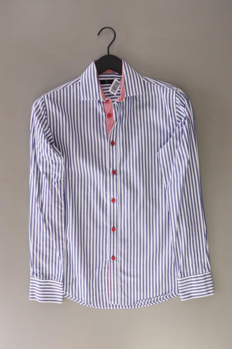 Jack & Jones Langarmhemd für Herren Gr. S gestreift blau aus Baumwolle