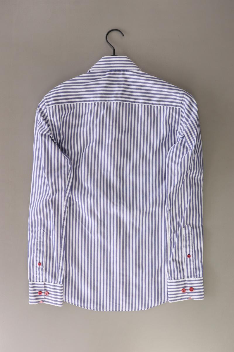 Jack & Jones Langarmhemd für Herren Gr. S gestreift blau aus Baumwolle