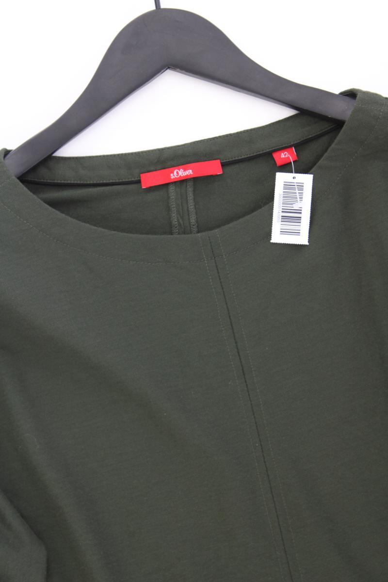 s.Oliver Langarmbluse Gr. 42 olivgrün aus Viskose
