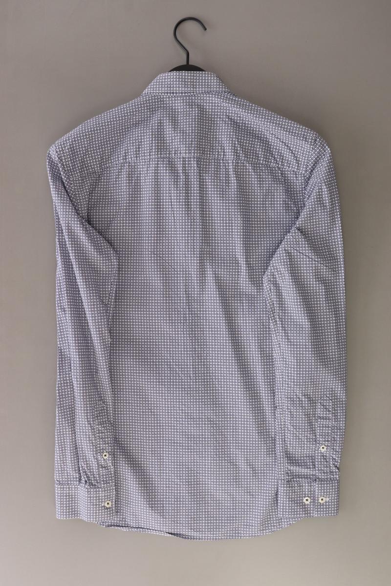 Jack & Jones Langarmhemd für Herren Gr. M blau aus Baumwolle