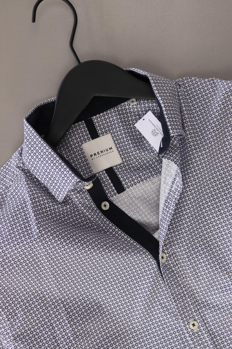 Jack & Jones Langarmhemd für Herren Gr. M blau aus Baumwolle