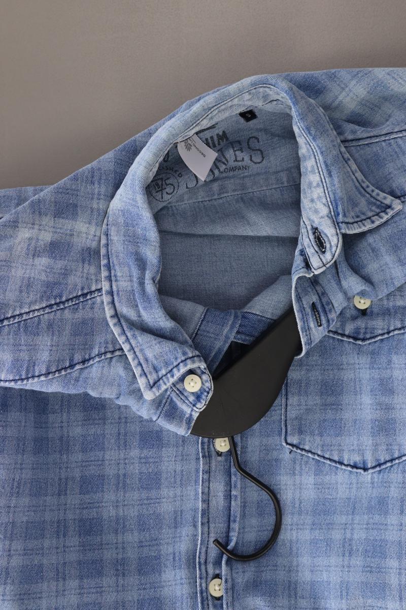 Jack & Jones Karohemd für Herren Gr. S kariert Langarm blau aus Baumwolle