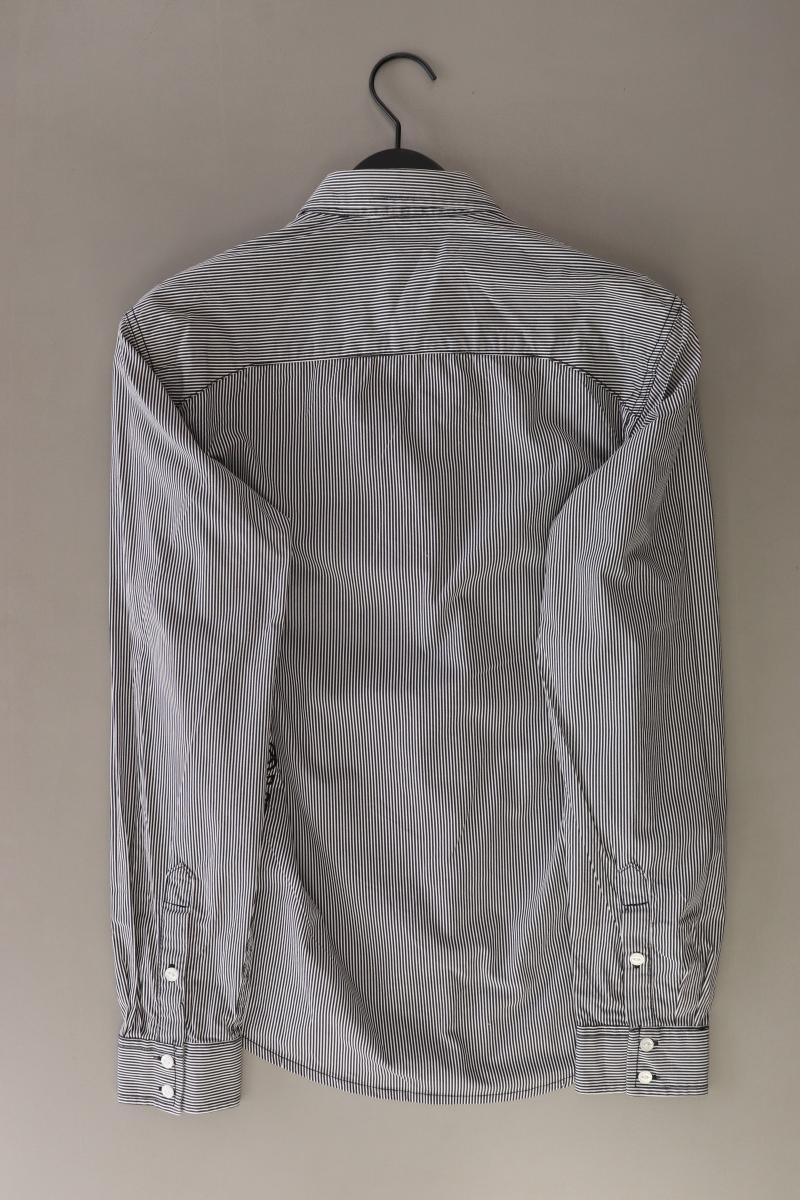 Jack & Jones Langarmhemd für Herren Gr. S gestreift grau aus Baumwolle