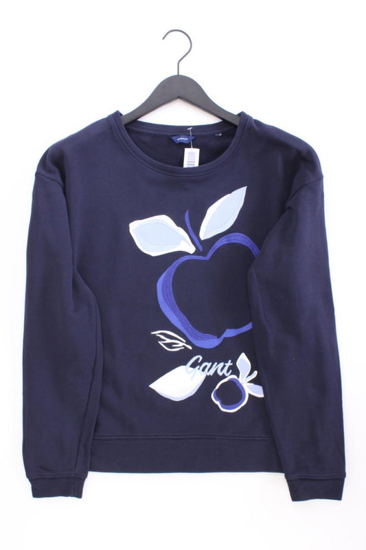 Gant Langarmpullover für Herren Gr. S blau aus Baumwolle