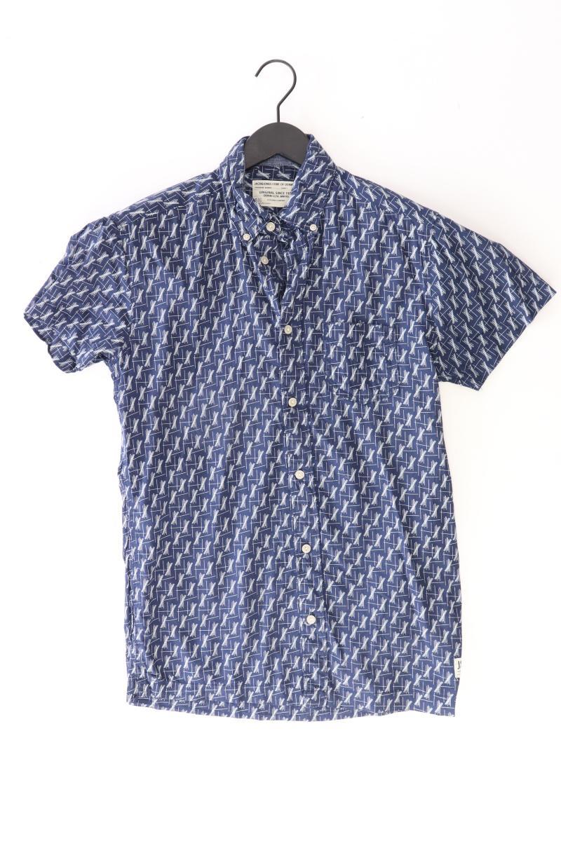 Jack & Jones Kurzarmhemd für Herren Gr. S blau aus Baumwolle