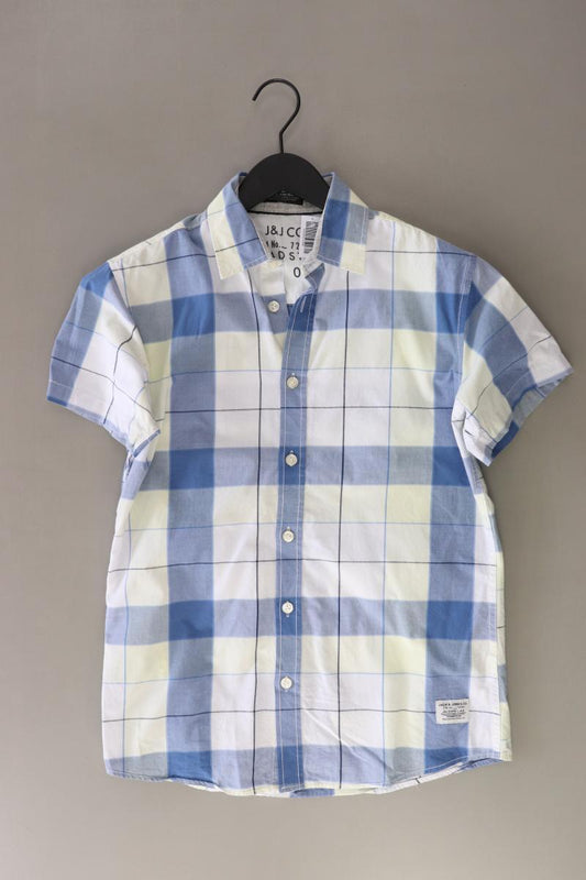 Jack & Jones Karohemd für Herren Gr. S kariert Kurzarm blau aus Baumwolle
