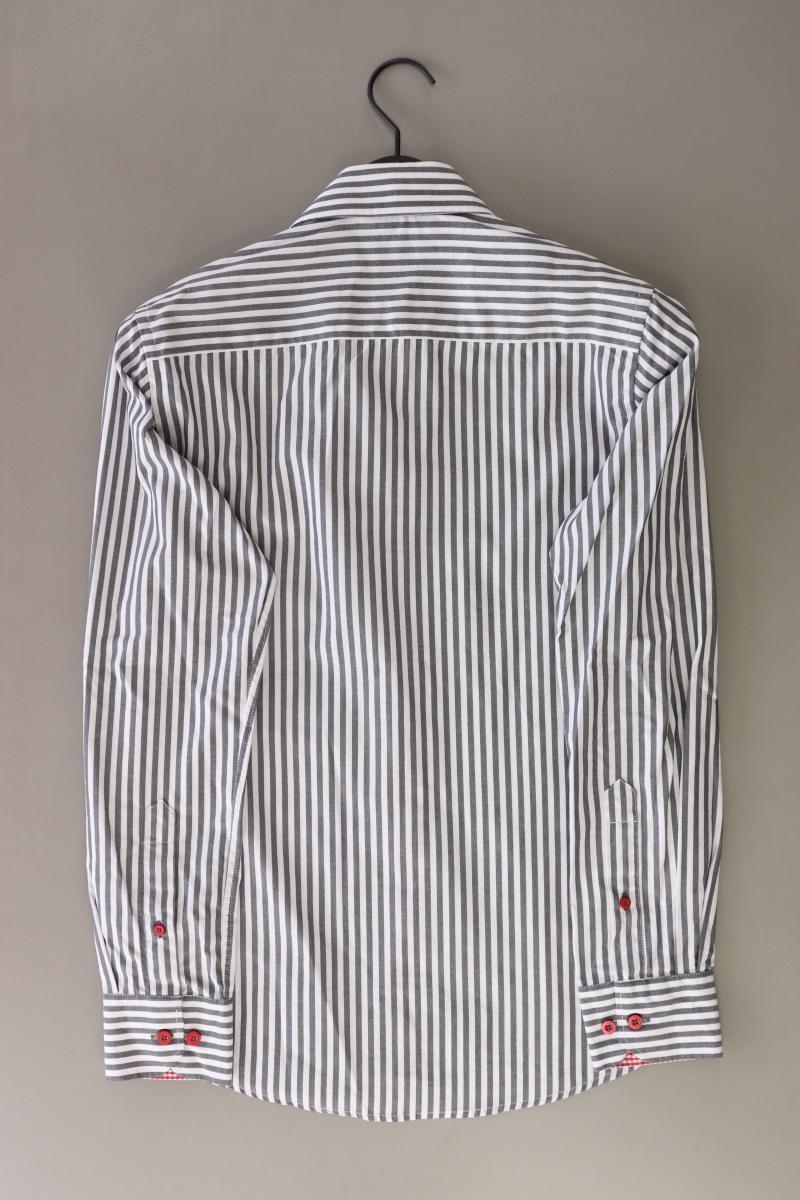 Jack & Jones Langarmhemd für Herren Gr. S gestreift grau aus Baumwolle