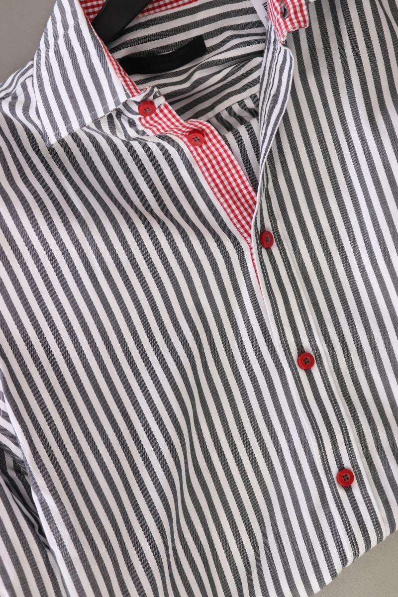 Jack & Jones Langarmhemd für Herren Gr. S gestreift grau aus Baumwolle