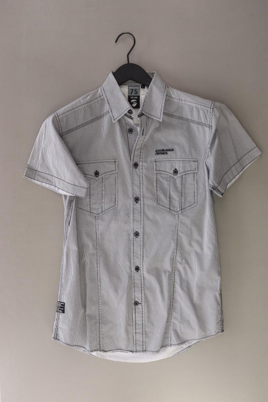 Jack & Jones Kurzarmhemd für Herren Gr. S grau aus Baumwolle