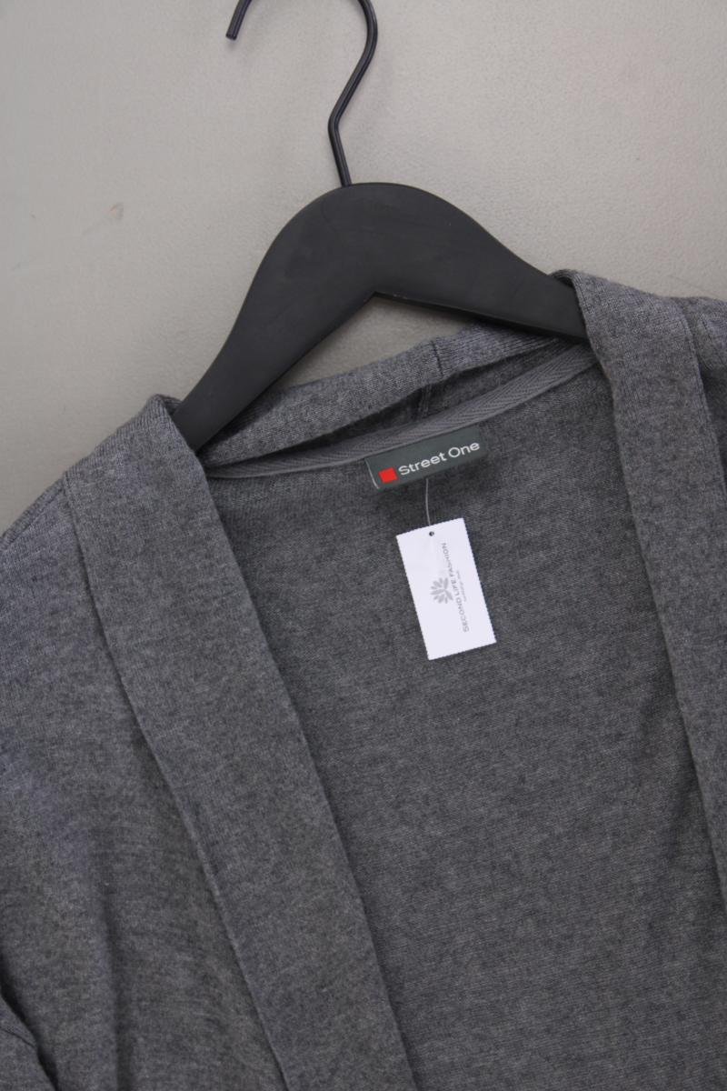 Street One Strickjacke Gr. 36 Langarm grau aus Viskose