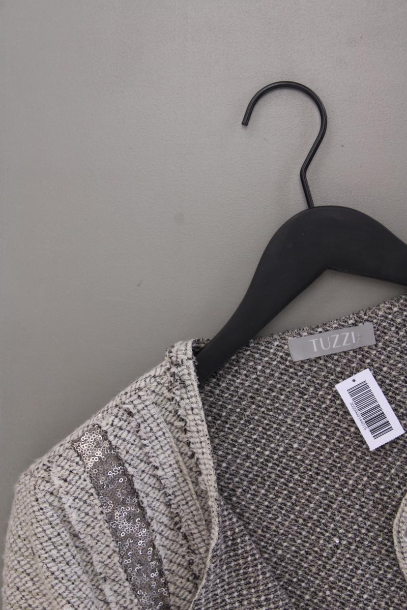 Tuzzi Strickjacke Gr. 42 Langarm mit Pailletten creme