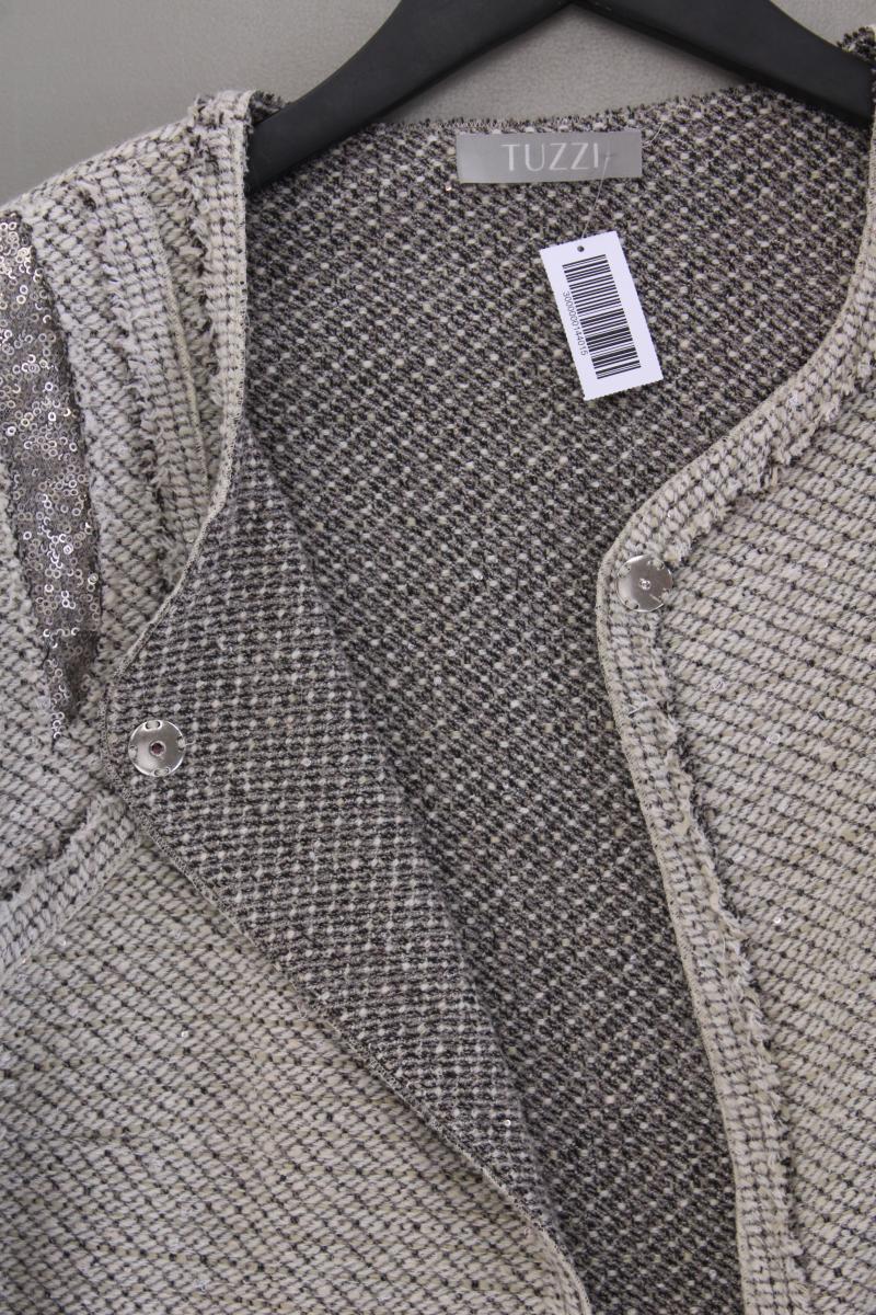 Tuzzi Strickjacke Gr. 42 Langarm mit Pailletten creme