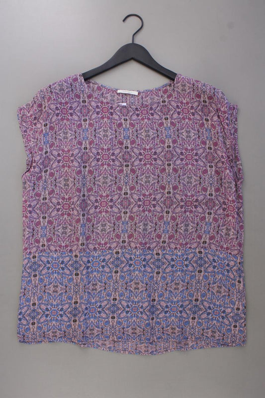 Esprit Kurzarmbluse Gr. 44 mit Blumenmuster lila aus Viskose