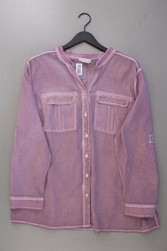 Mona Langarmbluse Gr. 50 lila aus Polyester