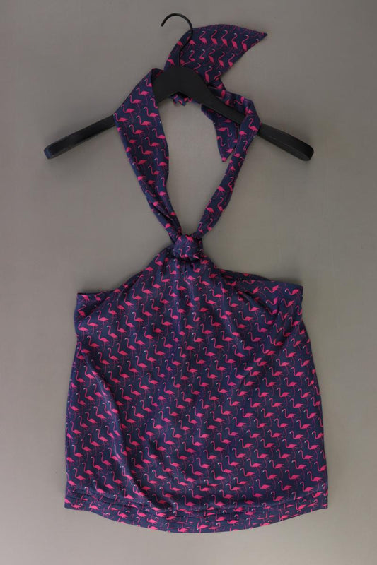 Jake*s Neckholder Top mit Flamingomuster Gr. 40 blau aus Polyester