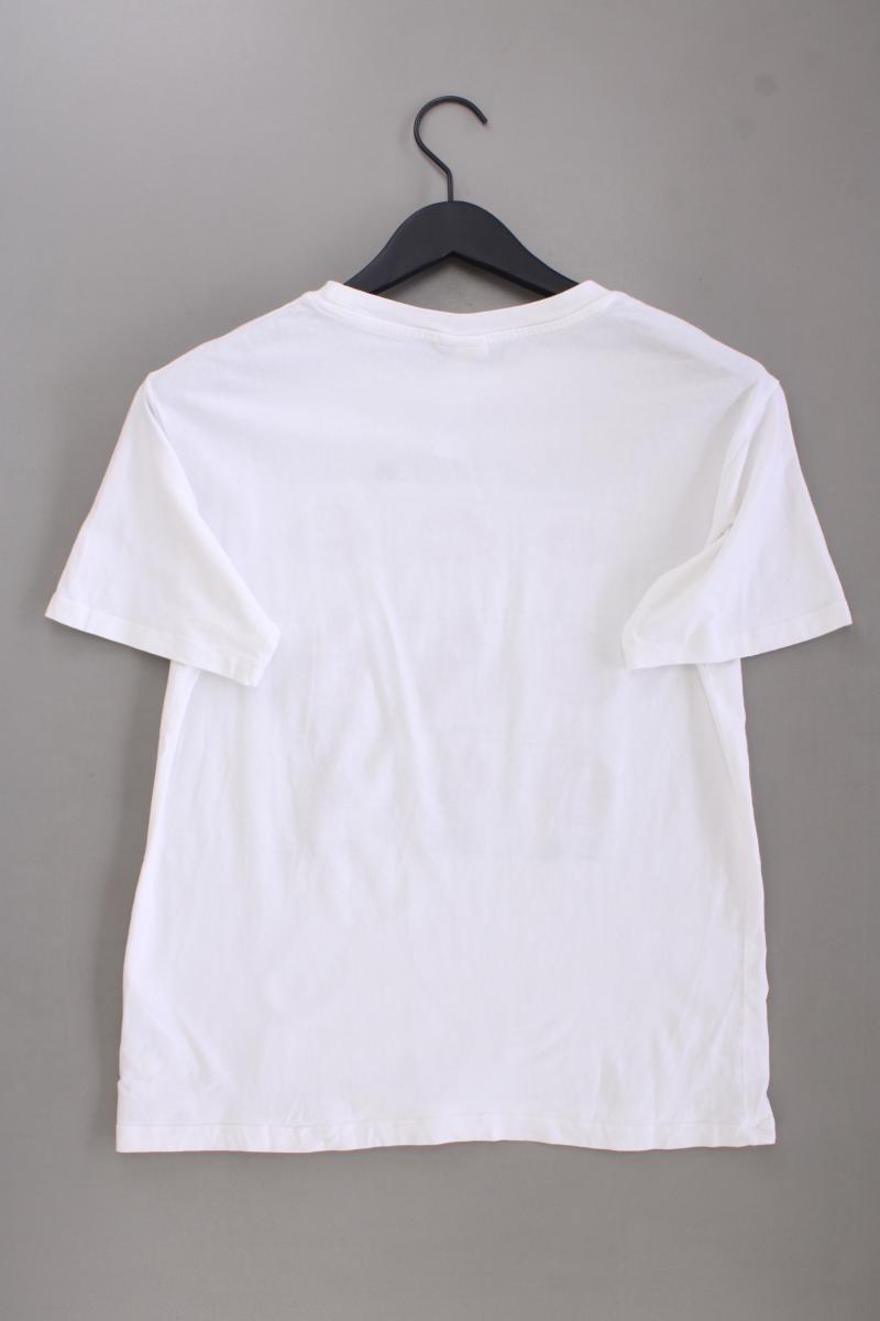 H&M L.O.G.G Printshirt für Herren Gr. S Kurzarm weiß aus Baumwolle