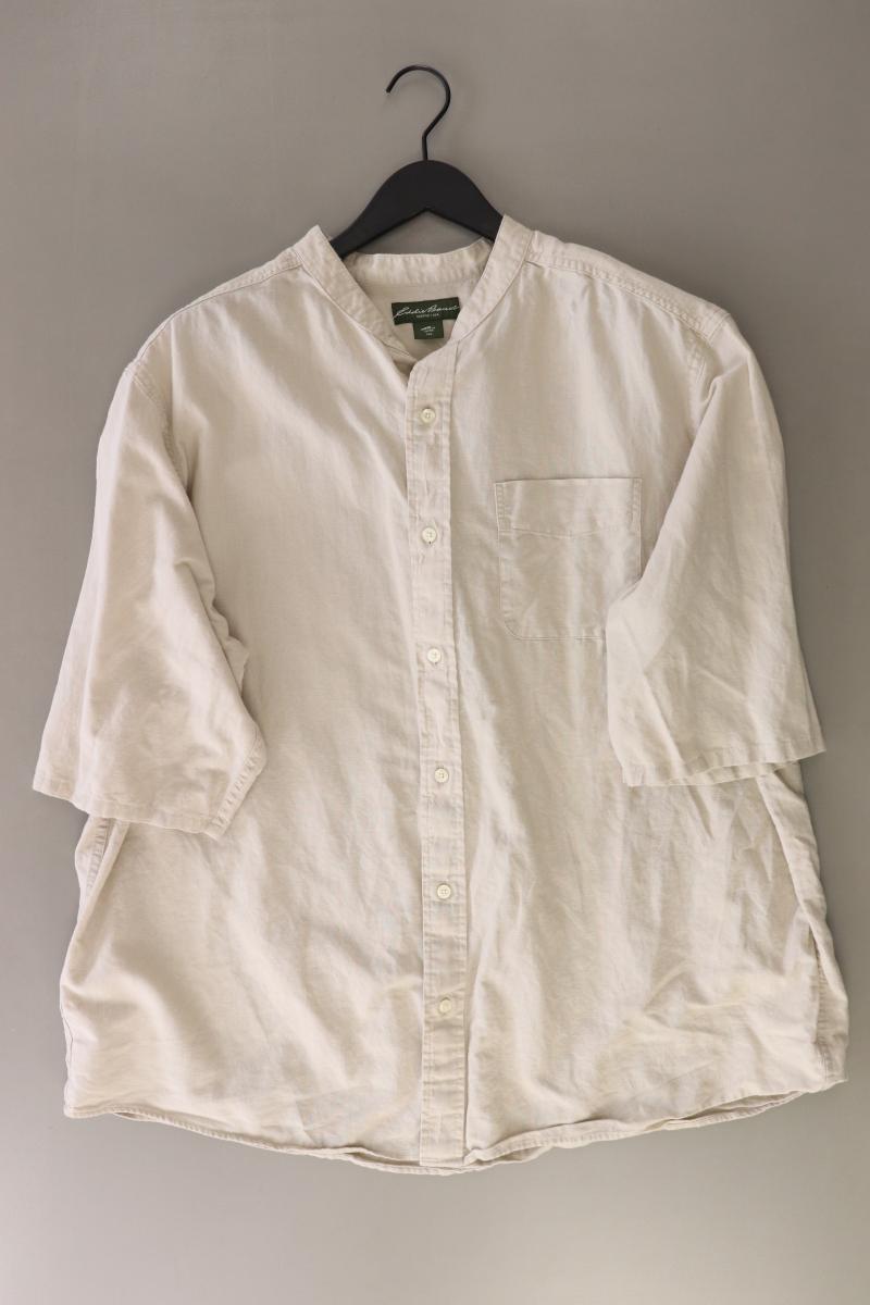 Eddie Bauer Leinenhemd für Herren Gr. XXL Kurzarm creme