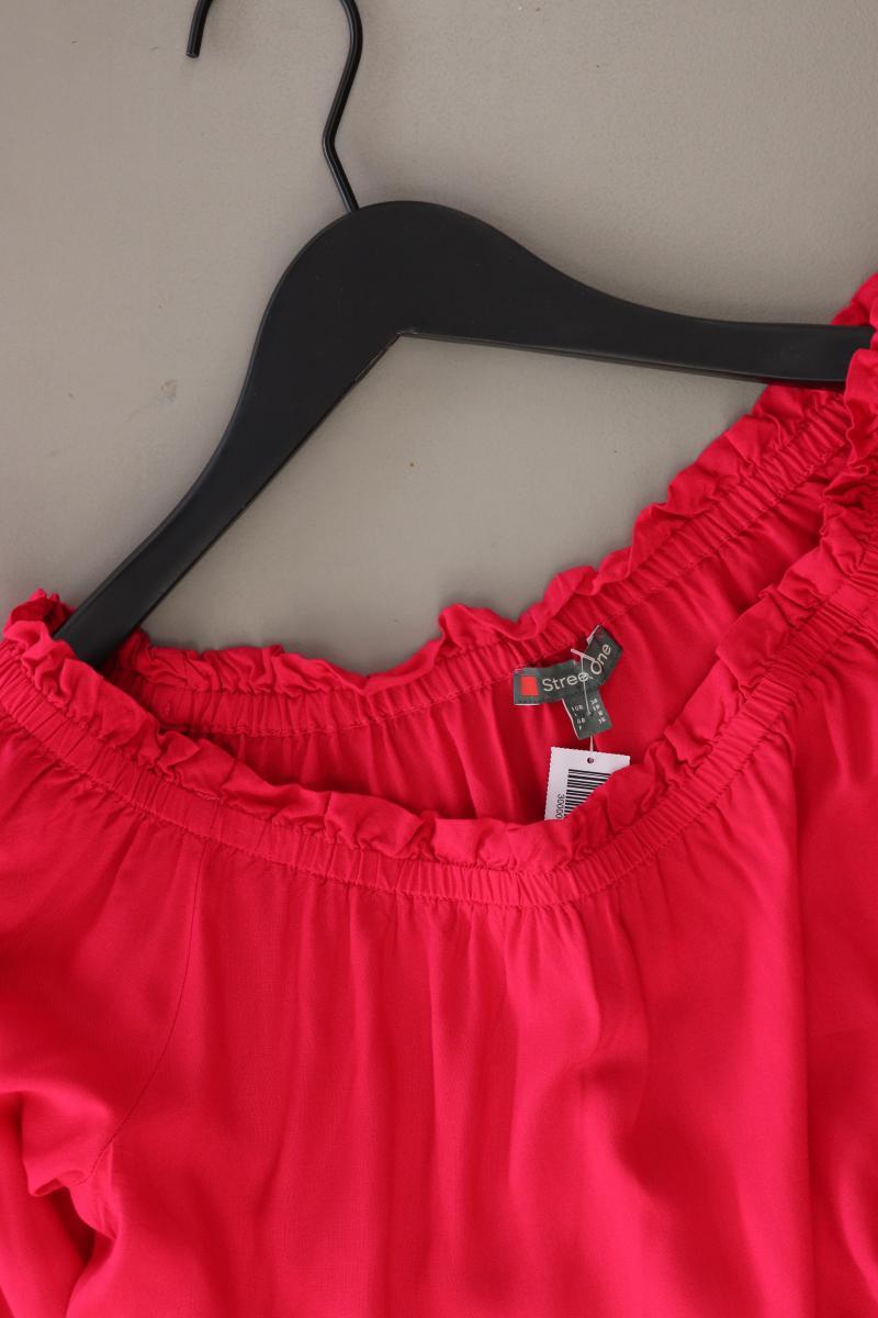 Street One Regular Bluse Gr. 34 3/4 Ärmel mit Carmen-Ausschnitt pink aus Viskose