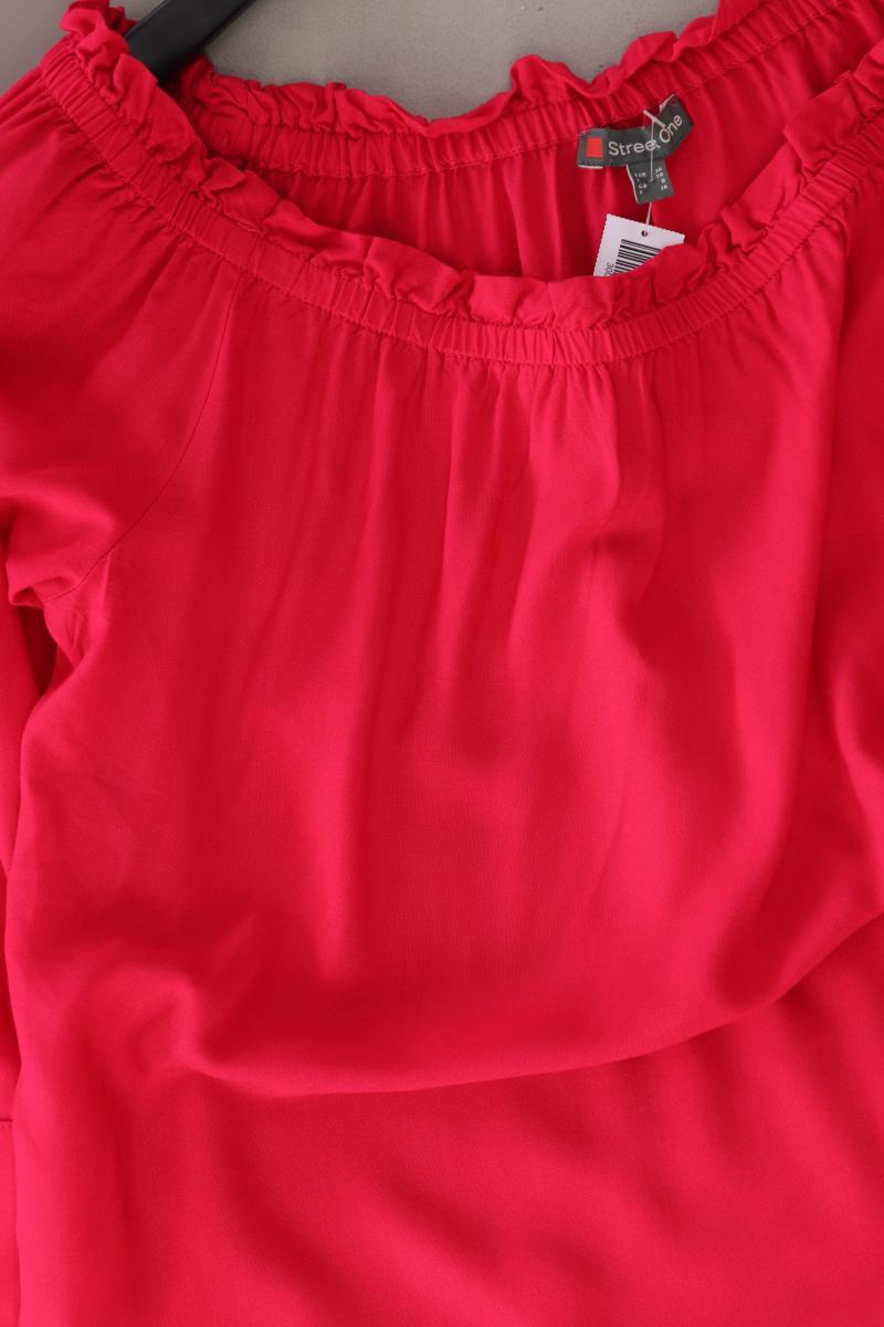 Street One Regular Bluse Gr. 34 3/4 Ärmel mit Carmen-Ausschnitt pink aus Viskose