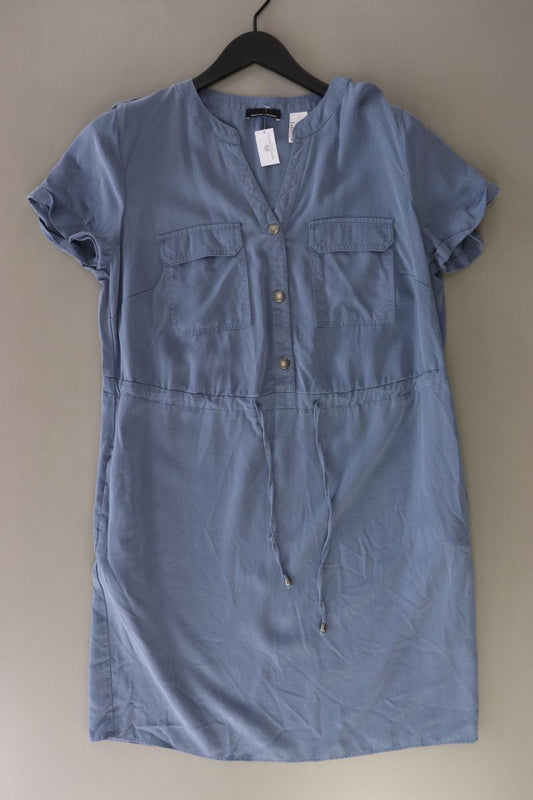 Création L. Kleid Gr. Kurzgröße 21 Kurzarm blau aus Baumwolle