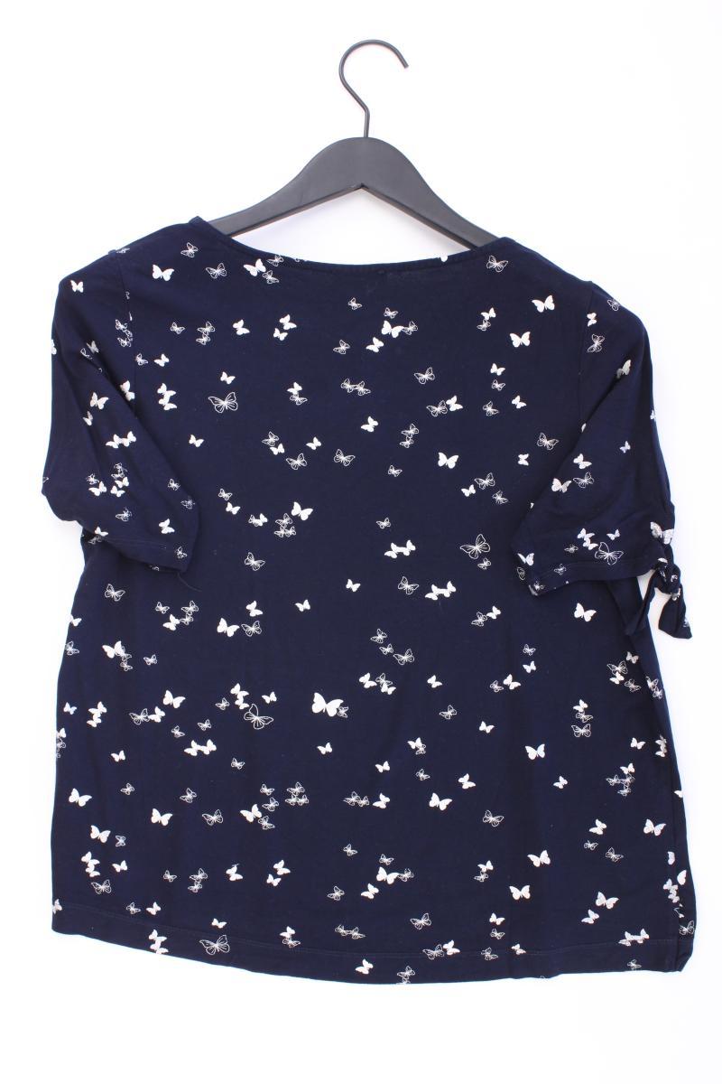 Street One Shirt mit Schmetterlingmuster Gr. 36 Kurzarm blau