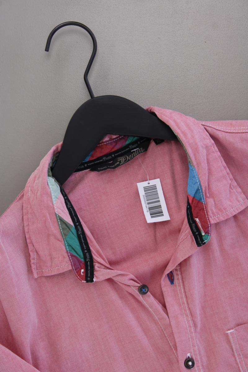 Tom Tailor (Denim) Kurzarmhemd für Herren Gr. XL rot aus Baumwolle