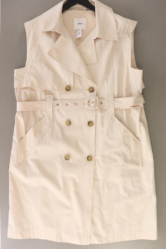 s.Oliver Regular Weste Gr. 44 creme aus Baumwolle
