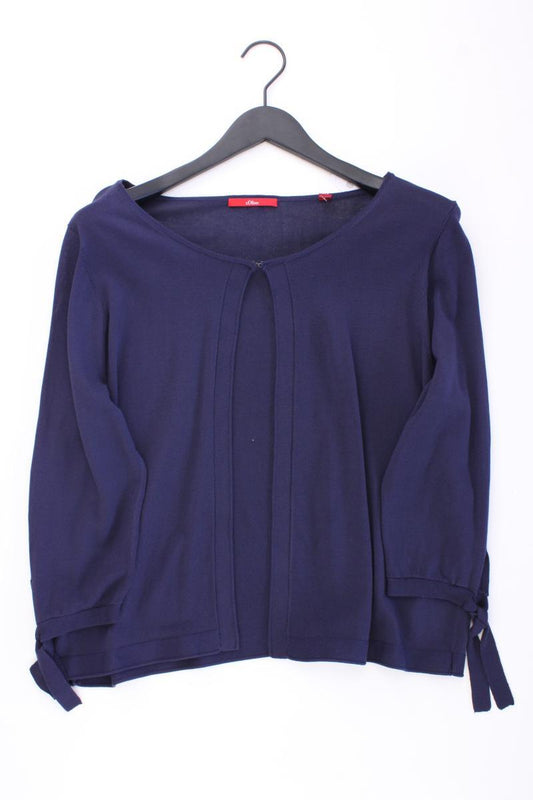 s.Oliver Strickjacke Gr. 44 3/4 Ärmel blau aus Viskose