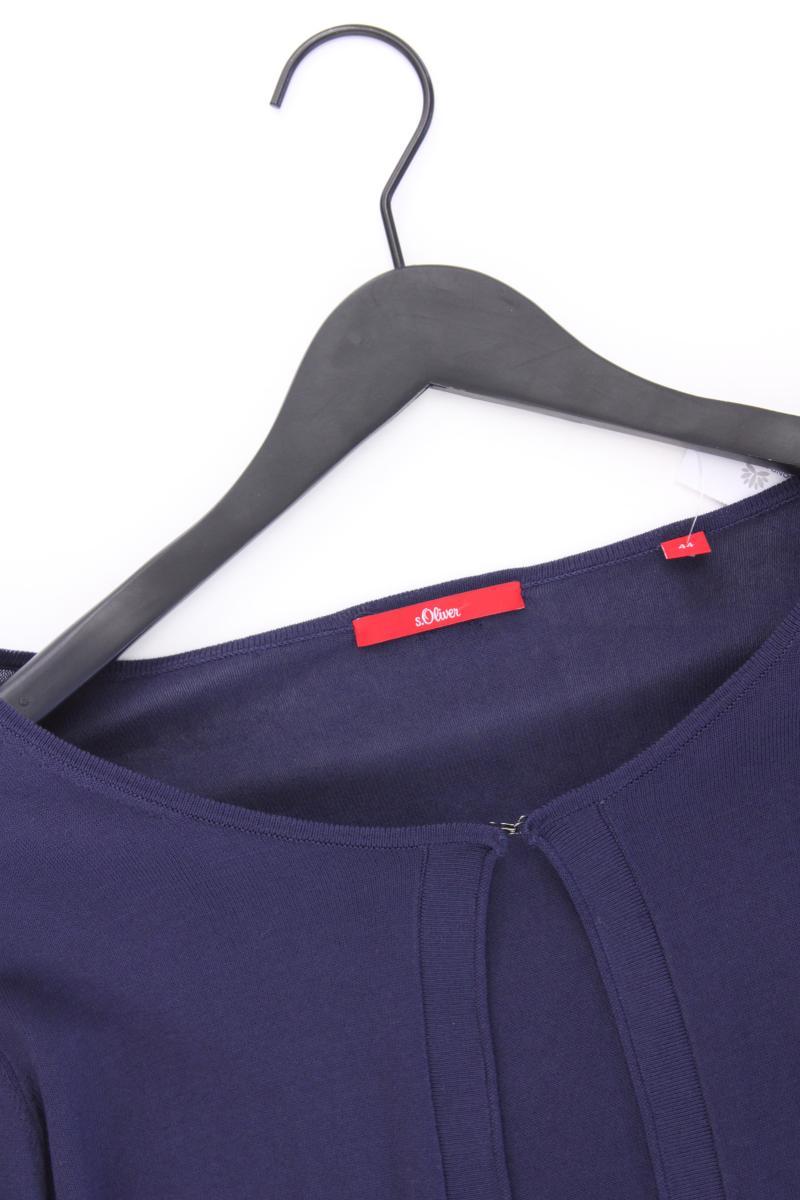 s.Oliver Strickjacke Gr. 44 3/4 Ärmel blau aus Viskose
