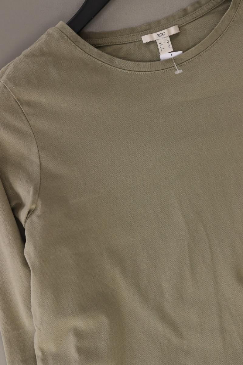 edc by Esprit Longsleeve-Shirt Gr. M Langarm olivgrün aus Baumwolle