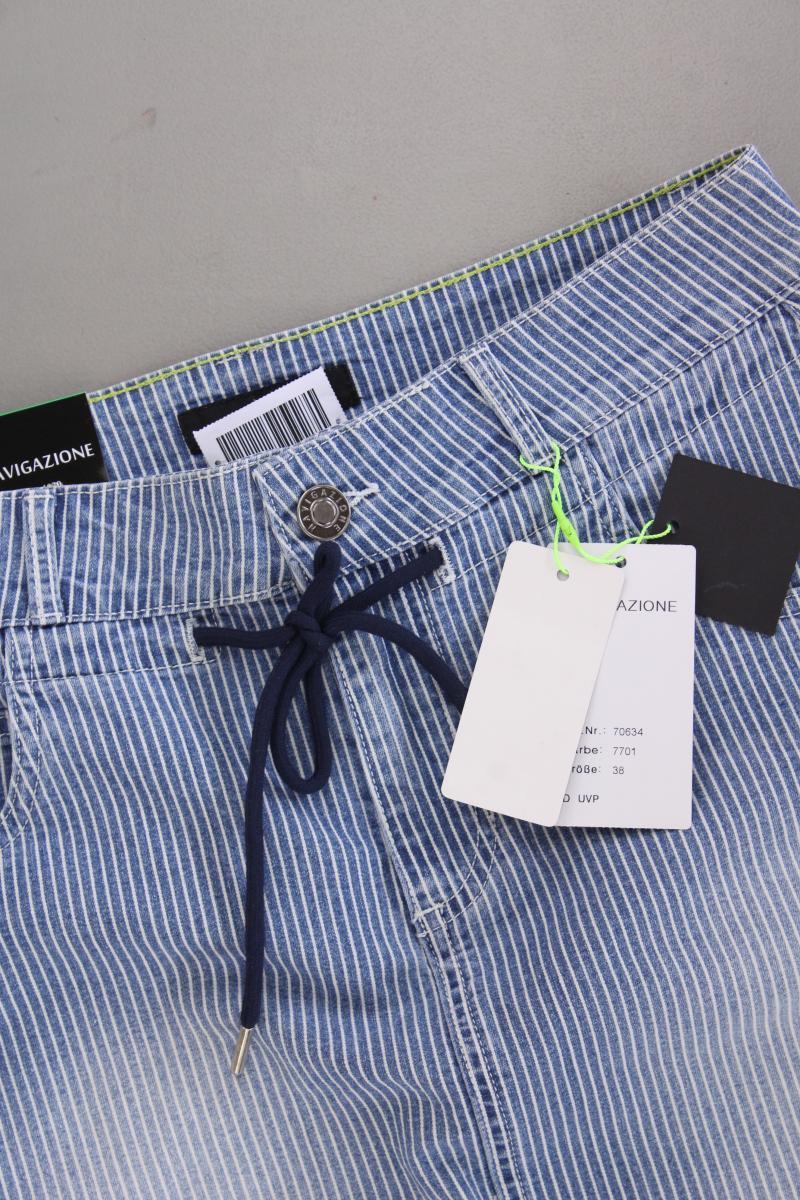 Navigazione Jeansrock Gr. 38 gestreift neu mit Etikett blau aus Baumwolle