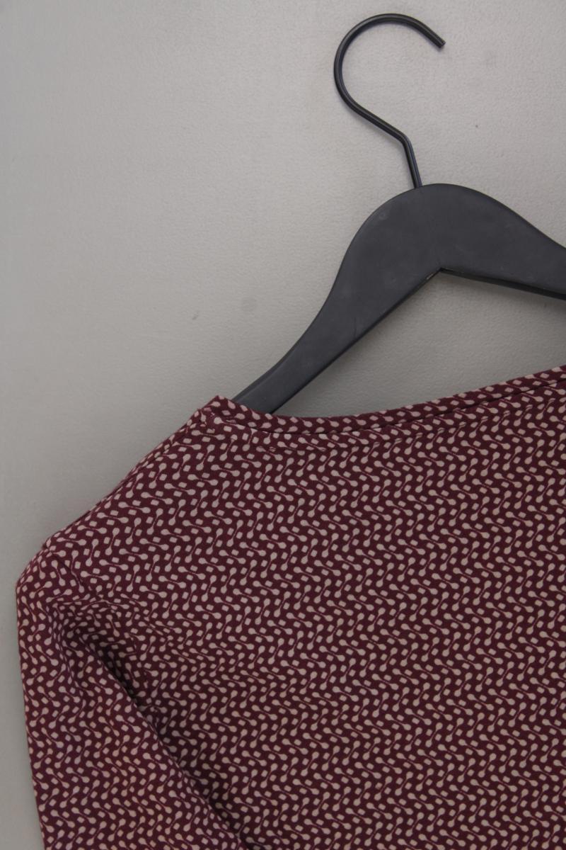 Tom Tailor Shirt mit V-Ausschnitt Gr. M geometrisches Muster 3/4 Ärmel rot