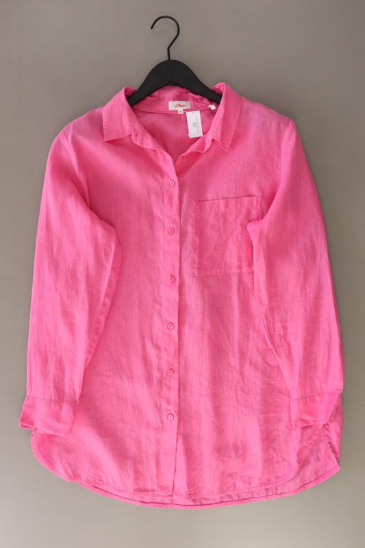 s.Oliver Leinenbluse Gr. 44 neuwertig Langarm pink