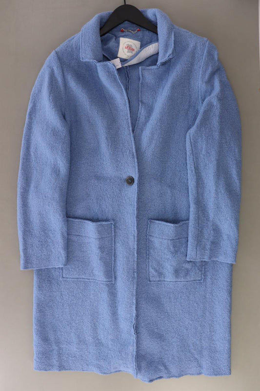 s.Oliver Regular Mantel Gr. 44 blau aus Viskose