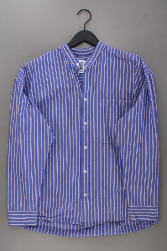 Selected Homme Langarmhemd für Herren Gr. L gestreift blau aus Baumwolle