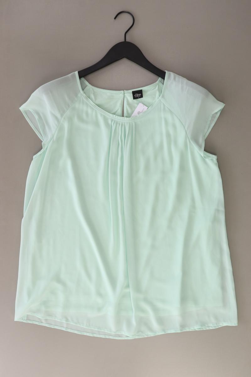 s.Oliver Black Label Bluse mintgrün Gr. 44 Kurzarm aus Polyester