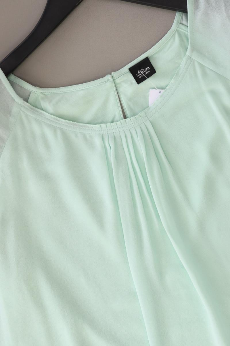 s.Oliver Black Label Bluse mintgrün Gr. 44 Kurzarm aus Polyester