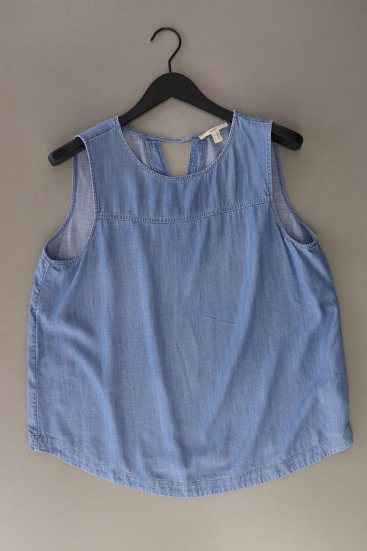 Esprit Ärmellose Bluse Gr. XXL blau aus Lyocell