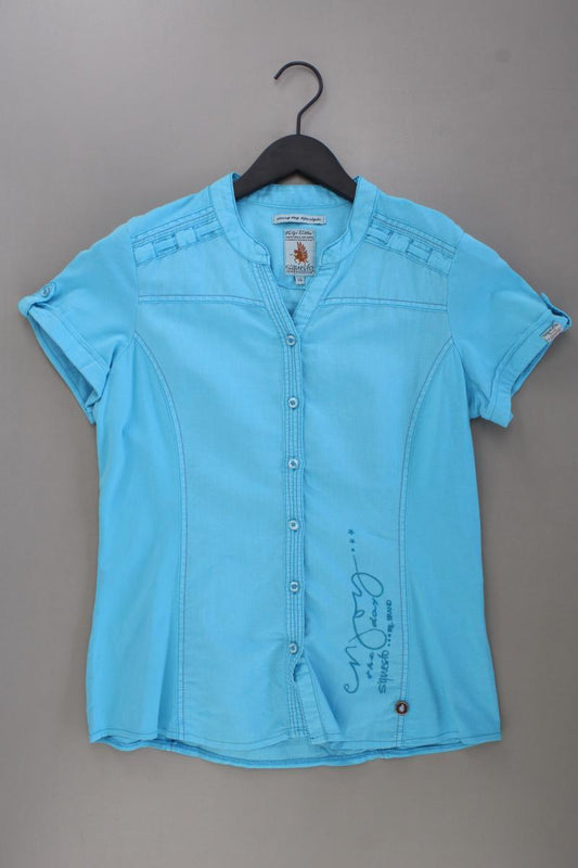 s'questo Leinenbluse Gr. 36 Kurzarm türkis