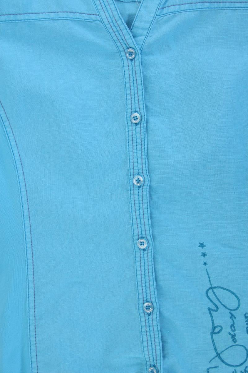 s'questo Leinenbluse Gr. 36 Kurzarm türkis