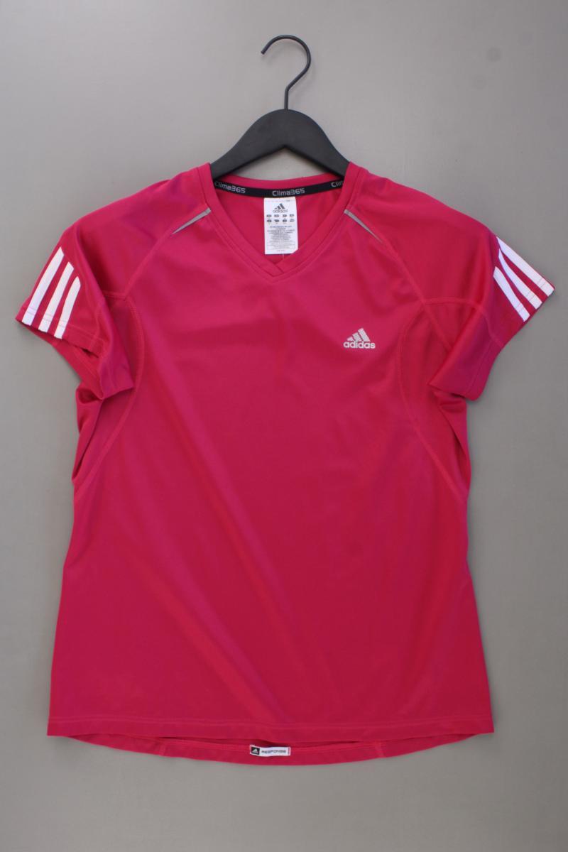 Adidas Sportshirt Gr. 42 Kurzarm pink aus Polyester