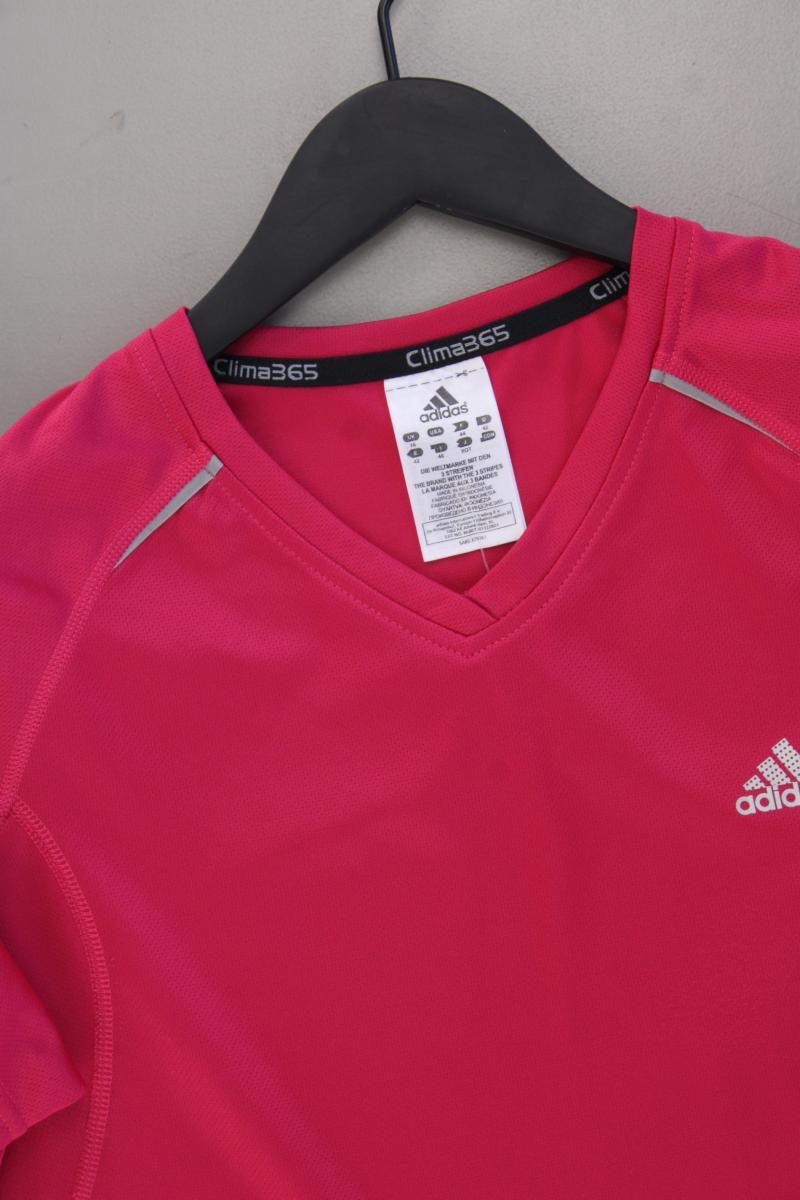 Adidas Sportshirt Gr. 42 Kurzarm pink aus Polyester
