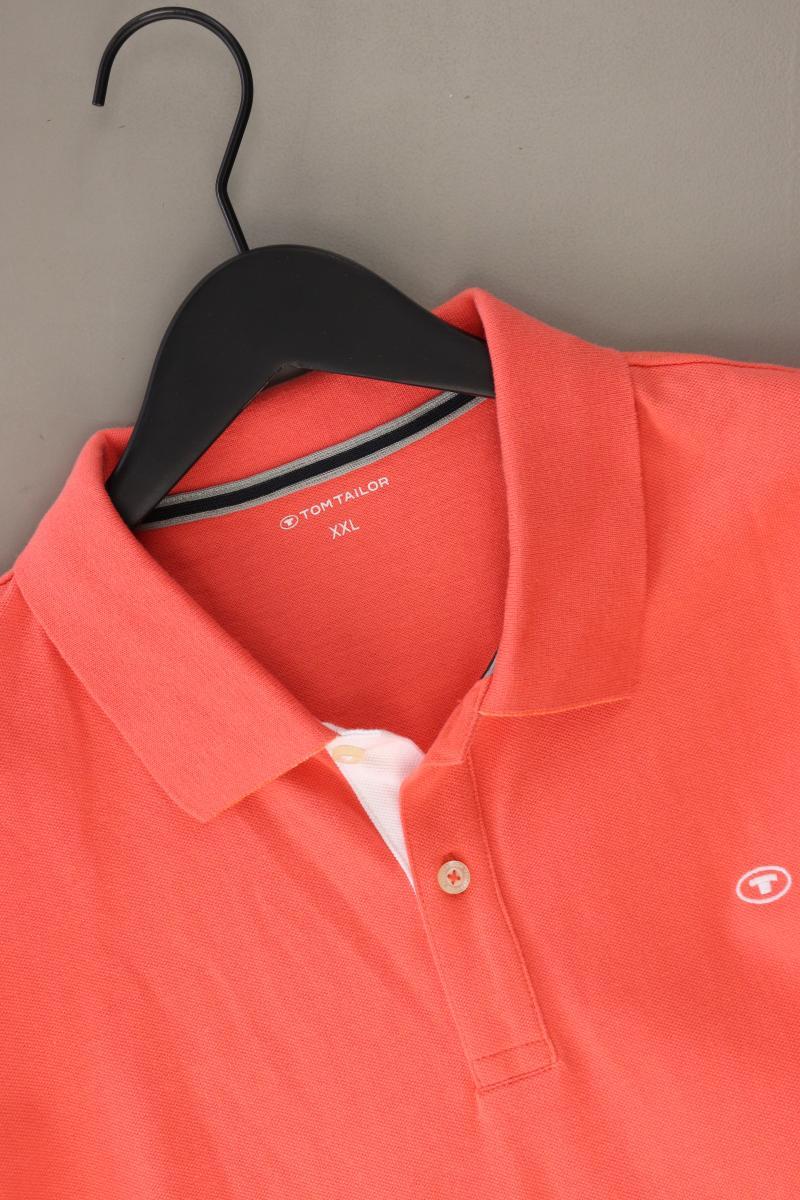 Tom Tailor Poloshirt für Herren Gr. XXL Kurzarm orange aus Baumwolle