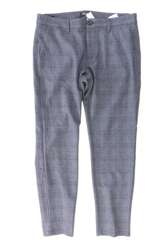 ONLY & SONS Stoffhose für Herren Gr. W33/L30 kariert blau aus Viskose