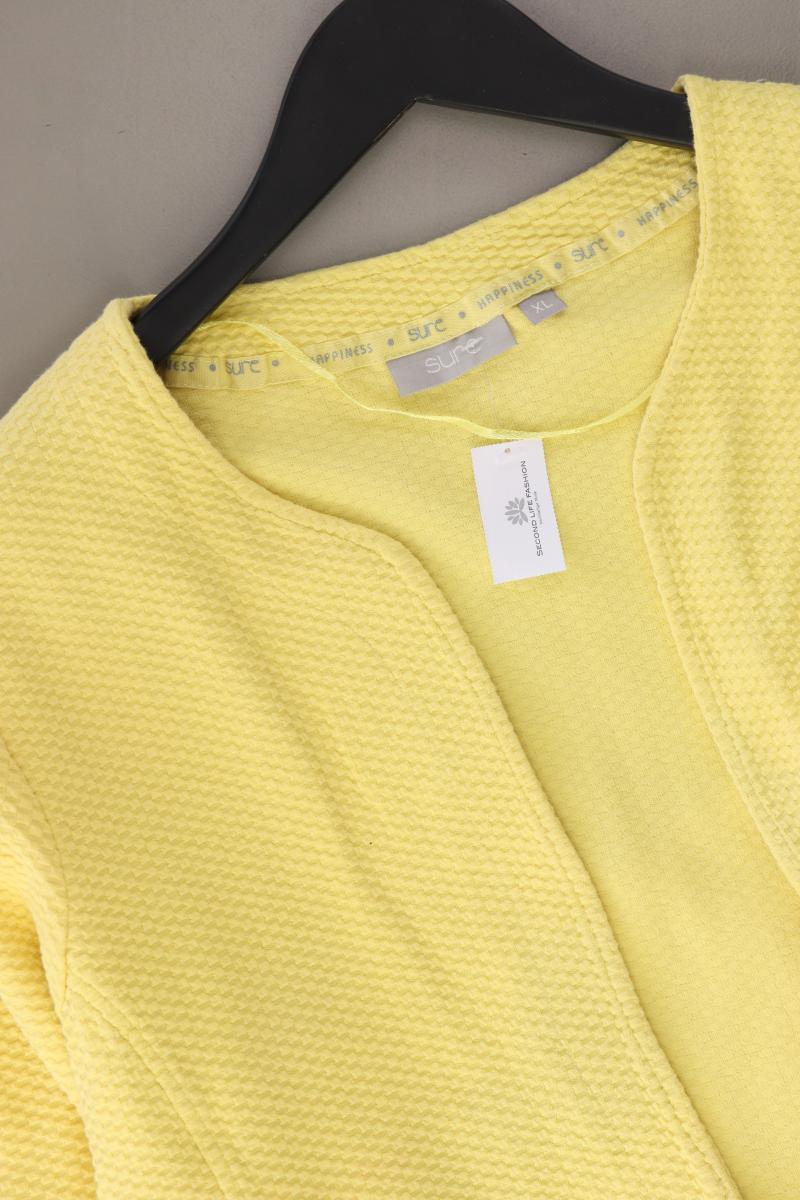 Sure Regular Cardigan Gr. XL 3/4 Ärmel gelb aus Baumwolle