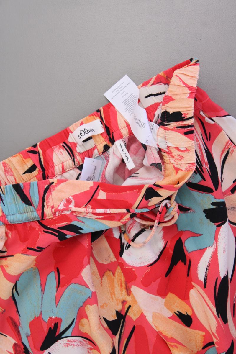 s.Oliver Stoffhose Gr. 36 mit Blumenmuster neuwertig mehrfarbig aus Viskose