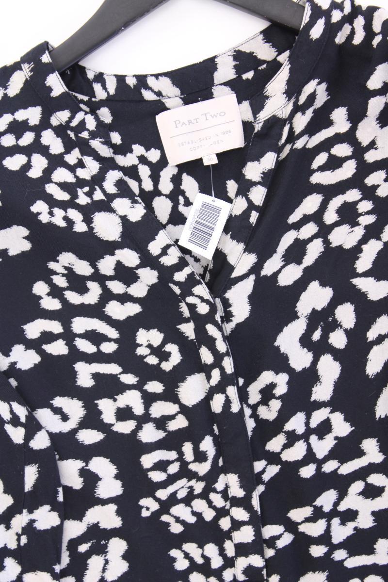 PART TWO Classic Bluse Gr. 36 3/4 Ärmel blau aus Viskose