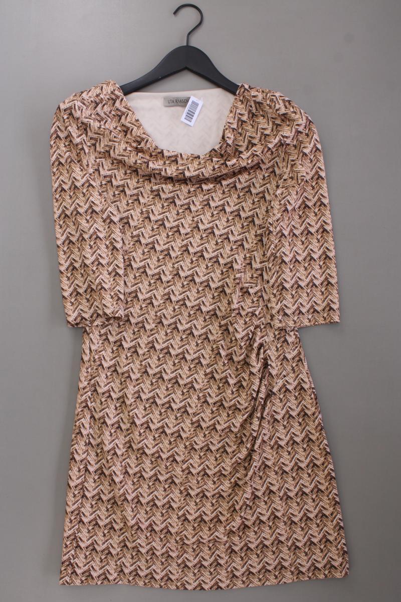 UTA RAASCH Etuikleid Gr. 38 neuwertig 3/4 Ärmel mit Glitzer creme