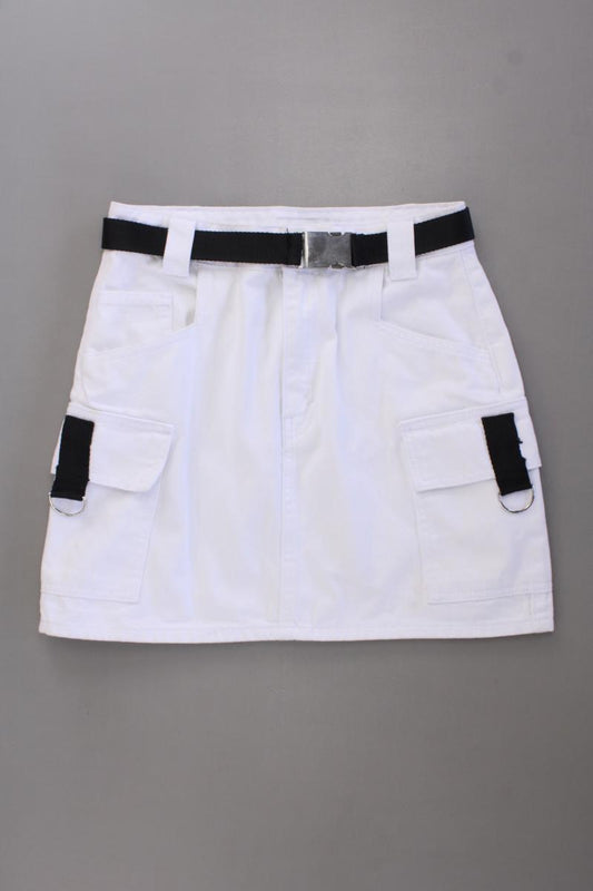Topshop Kurzer Rock Gr. 36 weiß aus Baumwolle