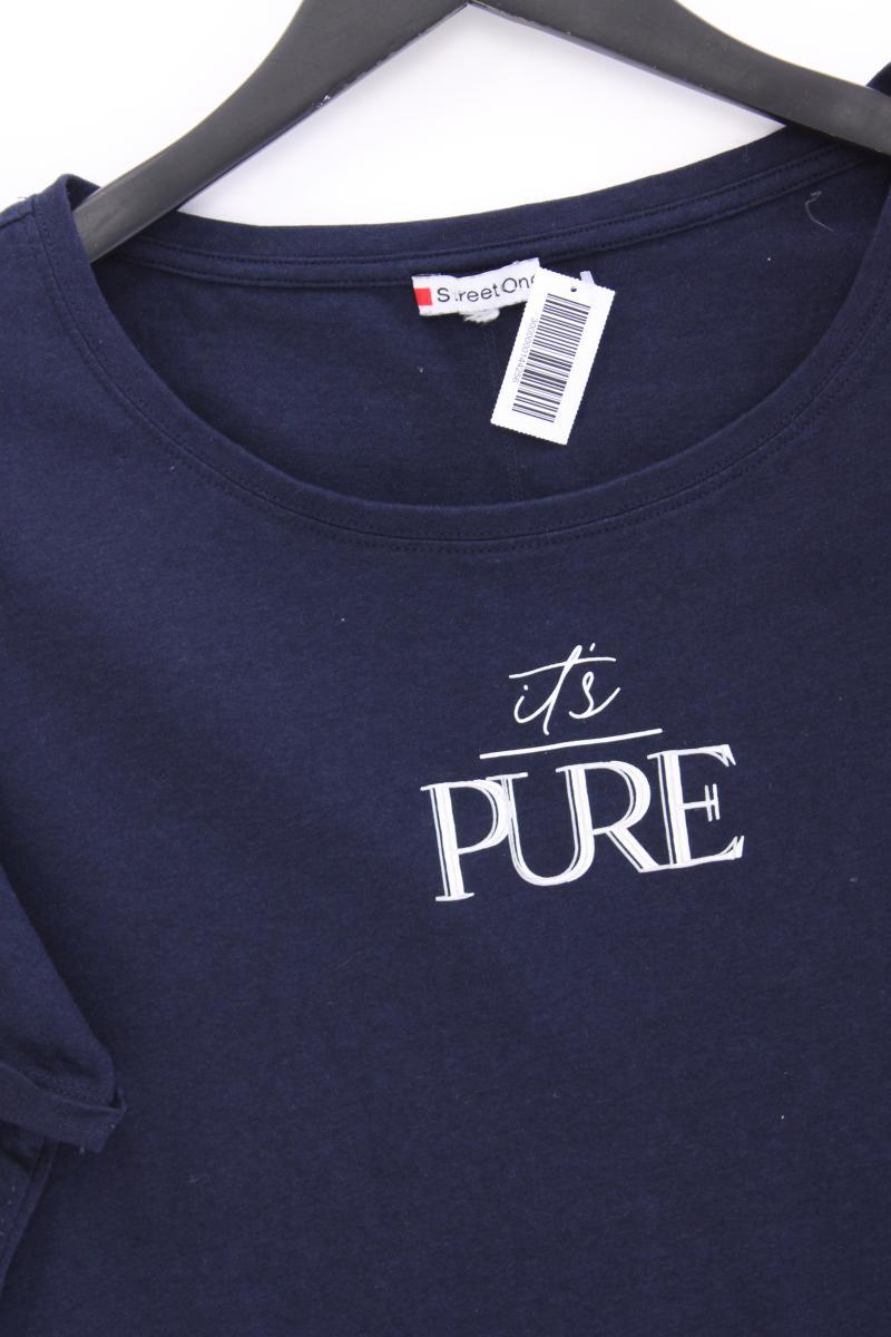 Street One T-Shirt Gr. 46 Kurzarm blau